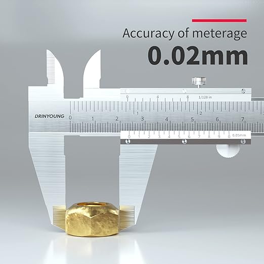 Caliper Vernier Caliper Carbon Steel 0-8Inch/Metric Range 0.05/0.0078" Resolution Dual Reading Scale Metric Calipers Caliper Measuring Tool with 0mm-200mm Range 0-8L DRINYOUNG 303-007