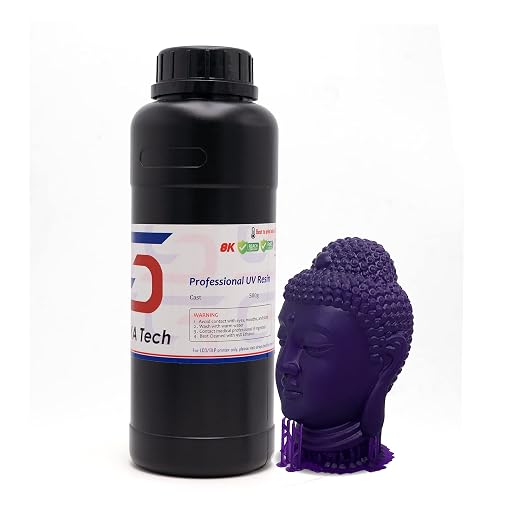 Siraya Tech Cast 3D Printer Resin Easy to Print Use and Burn High Resolution Castable 405nm LCD UV-Curing Photopolymer Resin for Making Jewelries and Metal Parts (Purple, 500g)