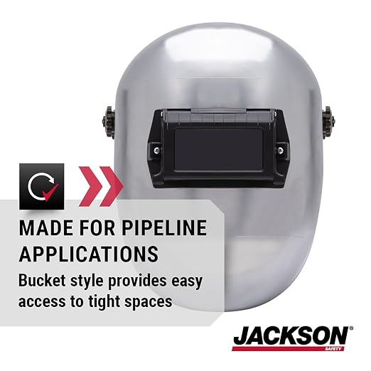 Jackson Safety PL280 Pipeline Welding Helmet - Shade 10 Flip Front Welding Hood - ANSI Z87.1 - Made in USA (Multiple Headgear Styles and Colors)