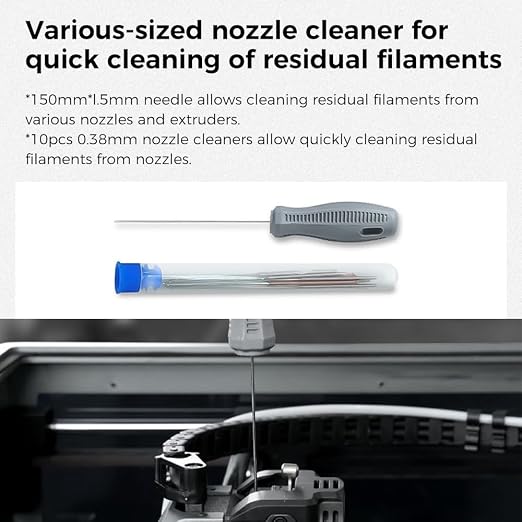 Creality 74 Pcs 3D Printer Tools Kit with Storage Bag, 3D Printer Accessories Tool Wrap Kit, Assembly/Removal/Finishing/Deburring/Filament Cutting/Nozzle Cleaning Tool for All FDM Printers