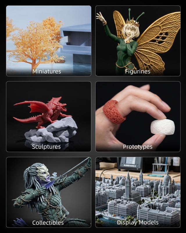 Inslogic 14K High Detail 3D Printer Resin, Smooth Matte Finish with Fine Detail for Miniatures, Low Shrinkage, No Cracking, 405nm UV-Curing Resin for LCD, DLP, SLA 3D Printing (Walnut, 1kg）