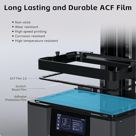 UniTak3D Photon Mono M7 Max ACF Release Film 3Pcs 13.6 Inch Fast FEP Film for High Speed Printing,Suitable for ANYCUBIC Photon Mono M7 MAX Resin 3D Printer-390x263(mm)