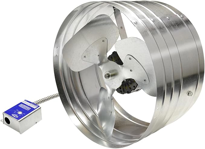 Master Flow GAF 1600 CFM Power Gable Mount Fan: Easy Installation & Efficient Exhaust Ventillation|High Airflow Capacity for attic spaces upto 3000 sq. ft.