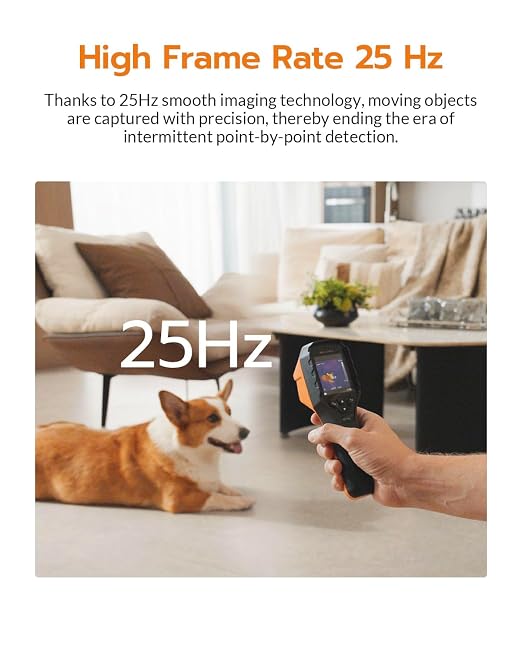 GT14S Thermal Imaging Camera with Edge Enhancement,Infrared Camera with Thermometer Mode, -4°F to 1202°F Range, 25Hz Image Frequency, 14H Runtime, 240g Compact Design
