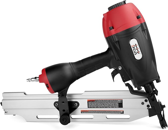3PLUS HFN90SP 3-in-1 Air Framing Nailer with Adjustable Magazine for 21/28/34 Degree Nails
