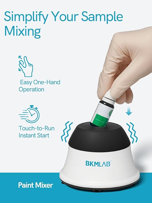 Mini Vortex Mixer, 3300RPM Touch Function Lab Vortex Shakers & Paint Mixer for Acrylic Paint, Nail Polish, Tattoo Ink, Gel Polish, Eyelash Adhesives & Test Tubes, Vortex Paint Mixer Machine
