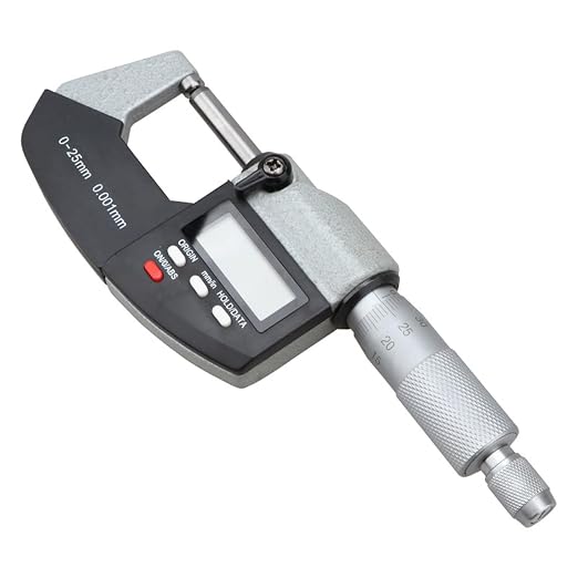 Digital Ball Anvil Micrometer with 0-1"/0-25mm Measuring Range Electronic Micrometer Measuring Tool, Inch/Metric