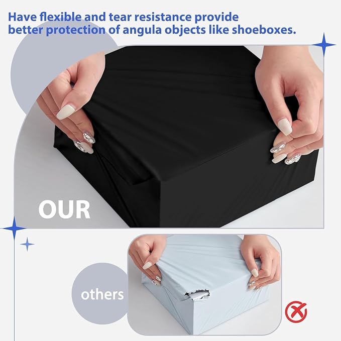 Fuxury 500 Pack 17.7x22" Black Large Poly Mailers Bulk,Waterproof Mailing Envelopes for Clothing,XL Strong Adhesive Self Seal Poly Shipping Bags for Postage Return Books Small Business