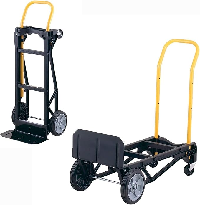 Harper Trucks Convertible Nylon Hand Truck w/ Stair Glides, 300lb Dolly & 400lb Cart Limit