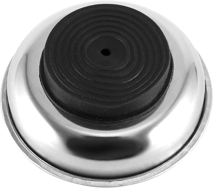 FUNSUEI 8 Packs 6 Inches Magnetic Tray, Stainless Steel Magnetic Bowl, Round Magnetic Parts Tray for Pins, Screws, Bolts, Nuts, Small Parts