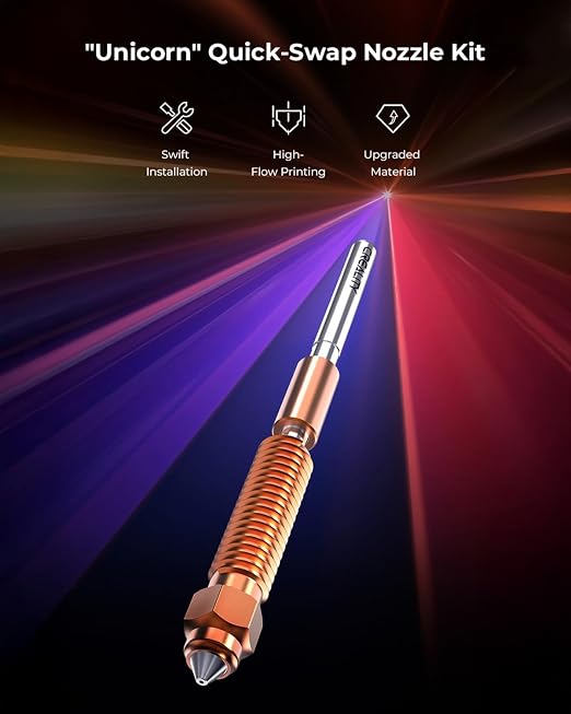 Creality Official K1C/K1 SE Nozzle, 0.8mm 1 PCS Quick-Swap 3D Printer K2 SE Nozzle, Copper Alloy and Hardened Steel with Titanium Alloy Heat Break for K1C, K1SE, K2SE, Ender 3 V3, Ender 3 V3 Plus
