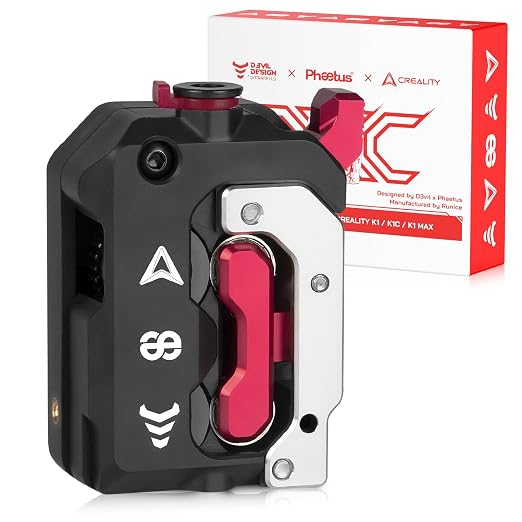 Creality Official K1C/K1 SE Extruder, Upgrade K1 Series DXC Extruder Kit, Innovative Feeding System Reduces Filament Wear by 60%, Plug-and-Play Operation& Built-in Filament Sensor Detection