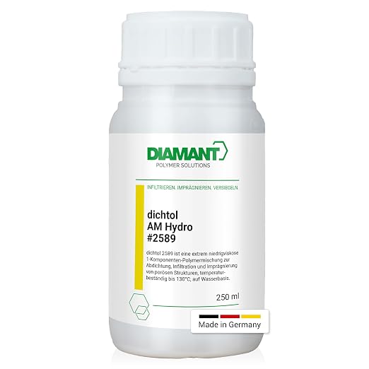Dichtol AM Hydro for Sealing and impregnating 3D Prints, Sealing Agent for additive Manufacturing, Solvent-Free Sealer for 3D Printed Parts (250 ml)