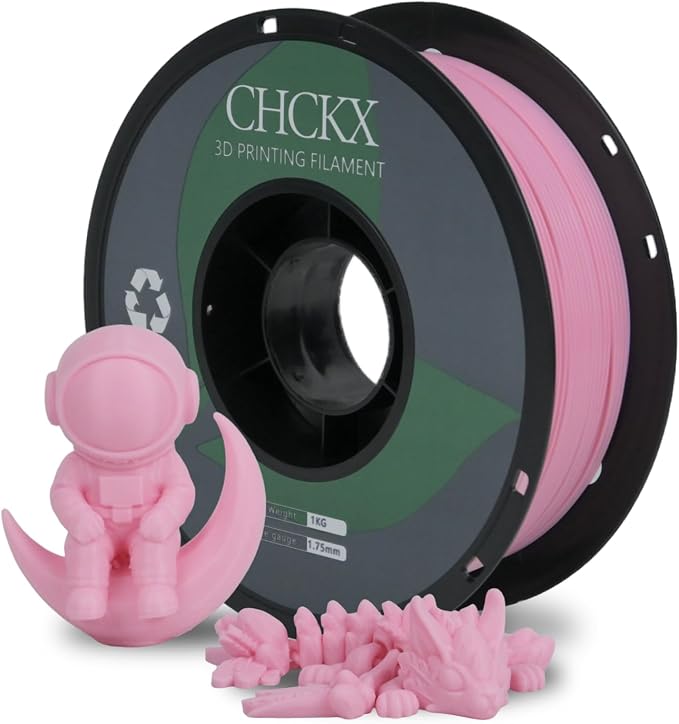 PETG 3D Printer Filament, Dimensional Accuracy +/- 0.03 mm, 1kg Spool(2.2lbs), 1.75 mm Fit for Most 3D Printers, Cherry Blossom Pink