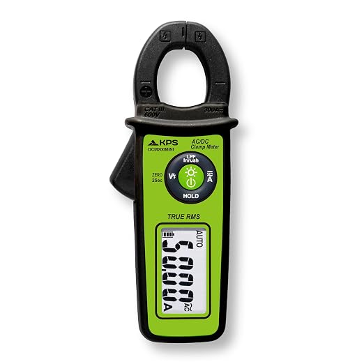 KPS DCM200MINI Compact Clamp Meter – 400A AC with NCV & 6000-Count Display | Best for On-The-Go Electricians and DIYers