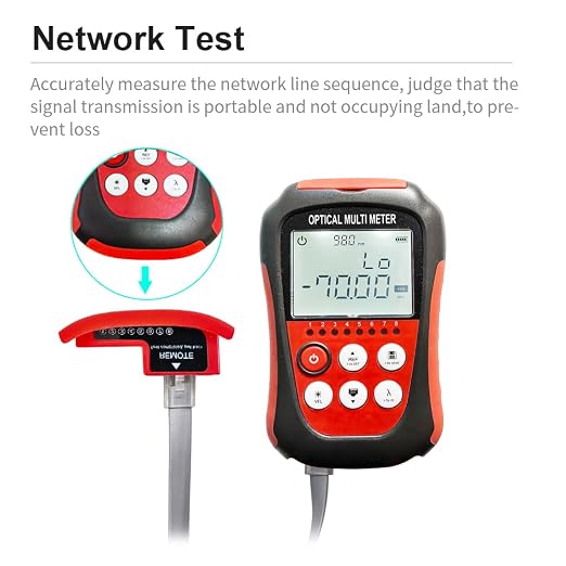 Fiber Optic Cable Tester Portable Optical Fiber Power Meter FC/SC/ST Universal Interface Integrated OPM, VFL, and RJ45 Functions (OPM-VFL-3)