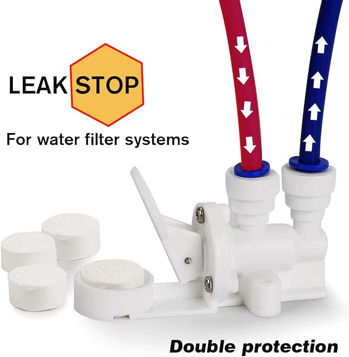 Frizzlife Leak Protection Valve For Reverse Osmosis And Under Sink Water Filter System MP99 & SP99 - Automatic Shut Off Protection When Water Leaks (Pack of 4)