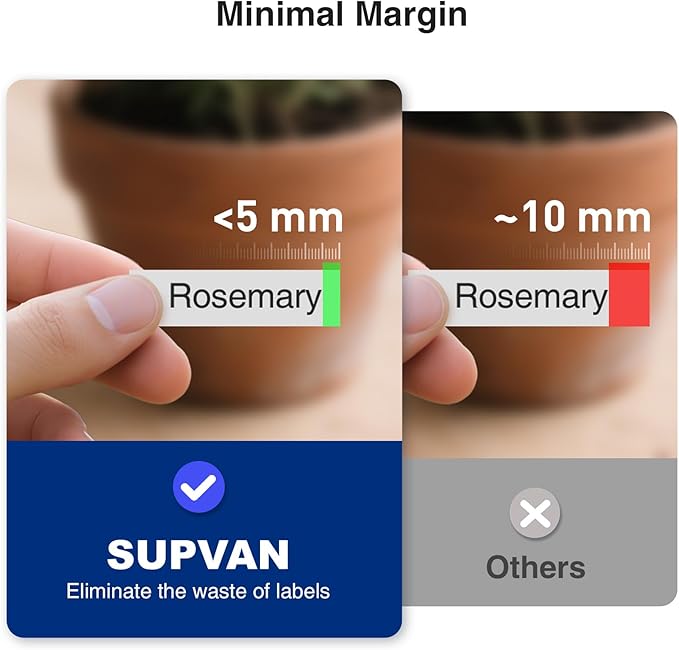 SUPVAN G15M Mini Portable Label Maker Machine with Heat Shrink Tube, Rechargeable 1200mAh Battery Thermal Transfer Printer, Compatible with Multi-Type Label, Home, Garage, Office & Outdoor