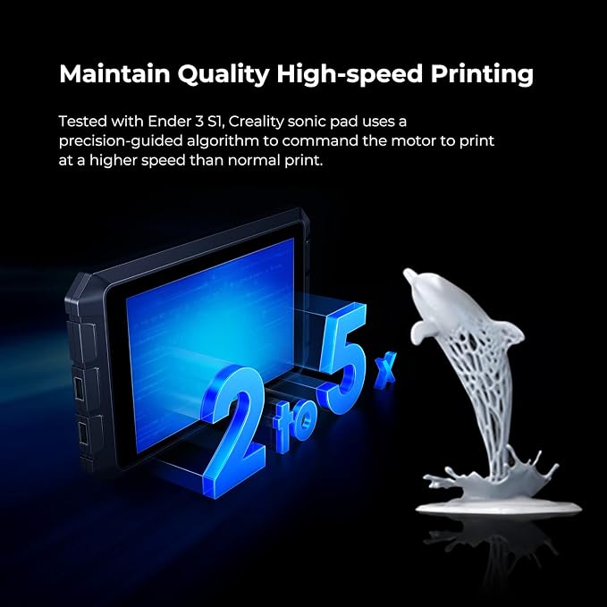 Creality Sonic Pad 7 Inch Touchscreen, Powered by Klipper Firmware for Increased 3D Printing Speed and Smart Control Perfect for Ender 3 V3 SE, Ender 3 Pro, Ender 3 V2, Ender 3 S1 Series 3D Printers