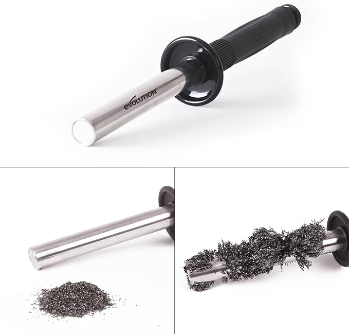 Evolution Power Tools Cyclone Magnetic Swarf & Chip Collector Wand - Pickup Magnet Tool For Metal Cuttings & Shavings