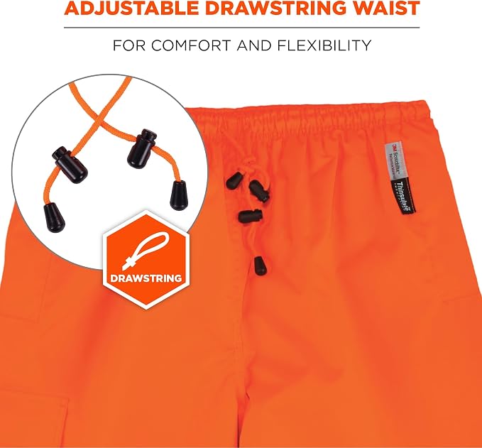 Ergodyne mens Hi-vis Class E Hi Vis Thermal Pants, Orange, X-Large US