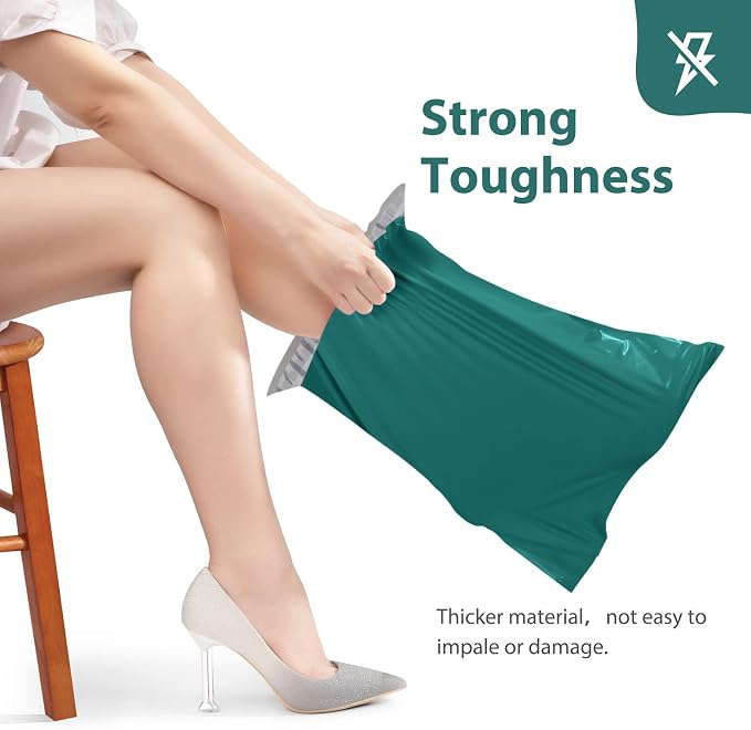 Fuxury Large Poly Mailers 24x24 Inch 50 Pcs, Waterproof XL Shipping Bags for Clothing, Strong Adhesive Packaging Shipping Envelopes, Self Sealing Mailers Plastic Mailing Bags for Business,Forest Green