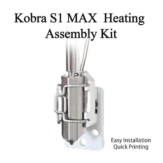 Hotend Heating Assembly Kit Base Clip for Anycubic Kobra S1 Max 3D Printer | Hot End Heat Assembly with Thermistor & Heater Cartridge, Ceramic Zirconia Insulated Base, 2200°C Heat-Resistant, Quick-Swap