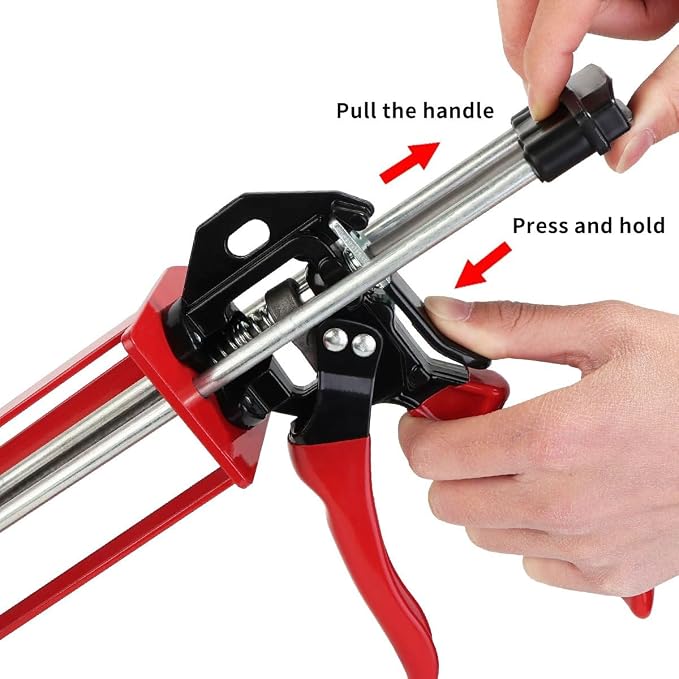 400ml/14 Fl Oz(1:1 and 2:1) Dual Component Epoxy Gun, 26:1 High Thrustdual, For Plastic Epoxy, Adhesive, Panel Bond, Panel Bonding Adhesive, e.g. 08115 08116