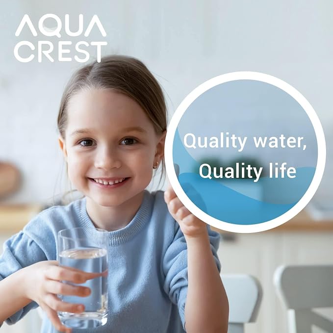 AQUA CREST FQK1K Under Sink Water Filter, Replacement for GE FQK1K, FQK2J, GXK185K and GX1S50R, NSF/ANSI 42 372 Certified, Reduces Chlorine, Taste&Odor, 1350 Gallons (Pack of 3)