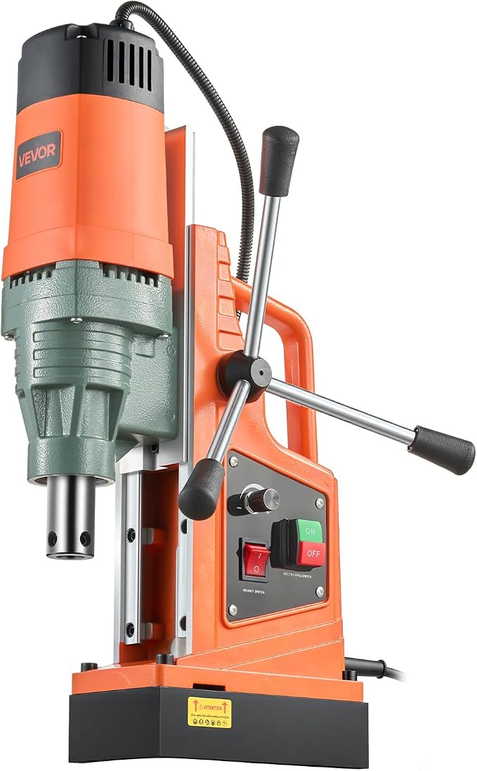 VEVOR 1550W Mag Drill Press, 2" Core Drilling Machine, 2922 lbf 0-550 RPM Variable Speed Portable Magnetic Drill, Heavy Duty Metal Hole Cutter for I-Beam Steel Fabrication, Workshop & DIY Work | Drilling Machine for I-Beam Steel Fabrication, Workshop &...
