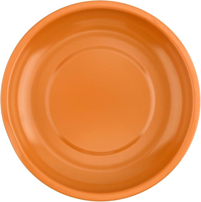 FUNSUEI 10 Packs 6 Inch Magnetic Tray, Stainless Steel Tool Magnetic Bowl, 15cm Round Magnetic Parts Tray Holder for Pins, Screws, Bolts, Nuts, Small Parts, Orange