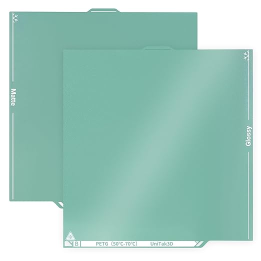 Energy-Saving Centauri Carbon/CC2 Cold Build Plate 260*271mm,Double Sided Glossy+Matte Low-Temperature Strong-Adhesion Platform Compatible with Elegoo Centauri Carbon/Centauri Carbon 2 3D Printer-1PCS