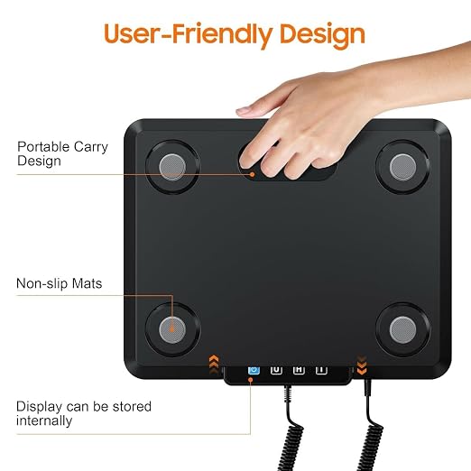 EcoGear Digital Weight Scale 440lbs Durable, Scales Digital Weight Postal Scale & Luggage Scale, Smart Heavy Duty Shipping and Postal Scale with Timer/Hold/Tare, Shipping Scale for Packages DC Adapter