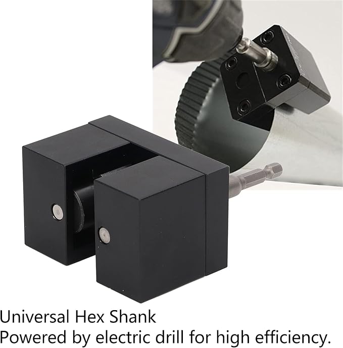 Impact Power Assisted Crimper, High Speed Steel Duct Swaging Tool for Repair Maintenance, Powered by Impact Driver, High Efficiency and Easy Control for 0.4mm-0.7mm Thick Round Pipe