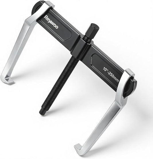 Reywoo 10" 2-Jaw Gear Puller for External (8.2" Max) & Internal (10.5" Max) Pulling, Heavy-Duty Bearing, Flywheel, Pulley and Gear Remover Tool, Adjustable CR-V Steel