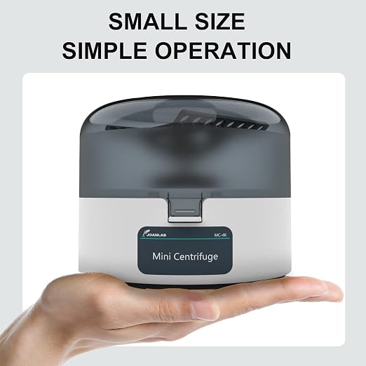 Mini Centrifuge Machine 4000RPM 0.2ml/1.5ml/2ml with 2-in1 Rotor Portable Lab Equipment Microcentrifuge Machine