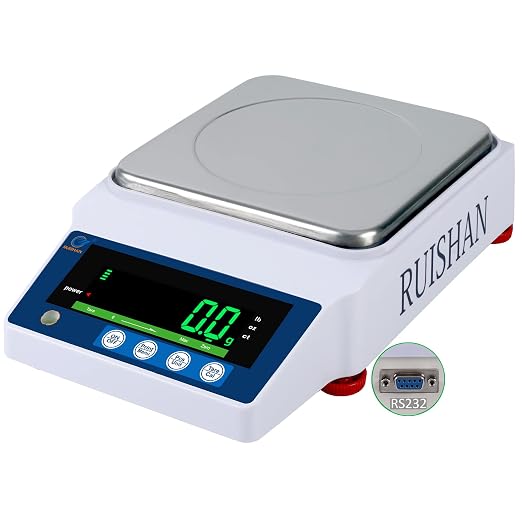 Large Range 10kg x 0.1g Precision Lab Balance Scale Grain/Gram Scale Scientific Scale Calibrated Scale Industrial Laboratory Weighing and Counting Scale Table Top Scale | for Lab, Jewelry