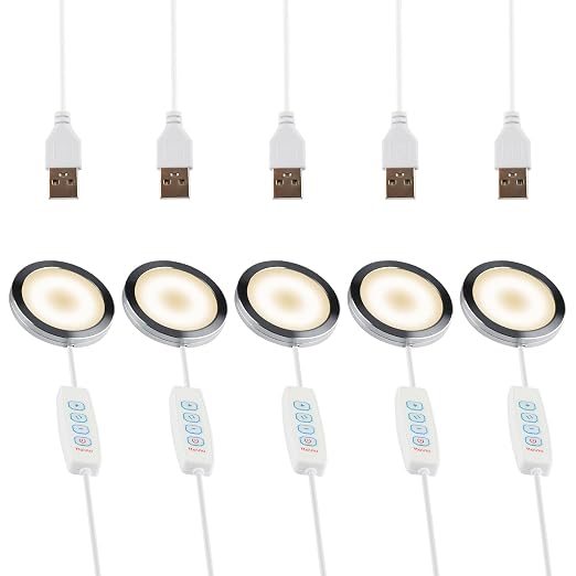 5 Set 3D Printer LED Lamp Kit 001, Compatible with Bambu lab H2D/A1/A1mini/P1S/P1P/X1C Makerworld Maker's Supply Hardware kit 5V USB Powered, Multicolor