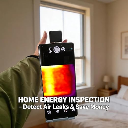 TIOP03-HK MLX90640 Thermal Camera for Android | Compact and portable thermal imager, easy to carry, ideal for household, electrical, HVAC and daily equipment troubleshooting
