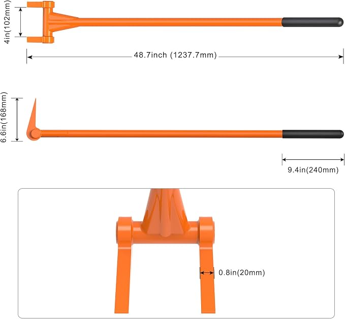 Insaga Fully Welded Pallet Buster 48'' All-Steel Handle Pallet Breaker Heavy Duty Industrial Deck Board Removal Tool, Non-Slip Grip Pallet Pry Bar for Efficient and Effortless Board Removal