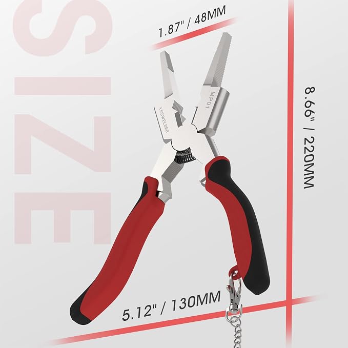 YESWELDER 25 LB & 50LB Welding Magnet-4 Pieces & 8-Inch MIG Welding Pliers with Rentention Chain