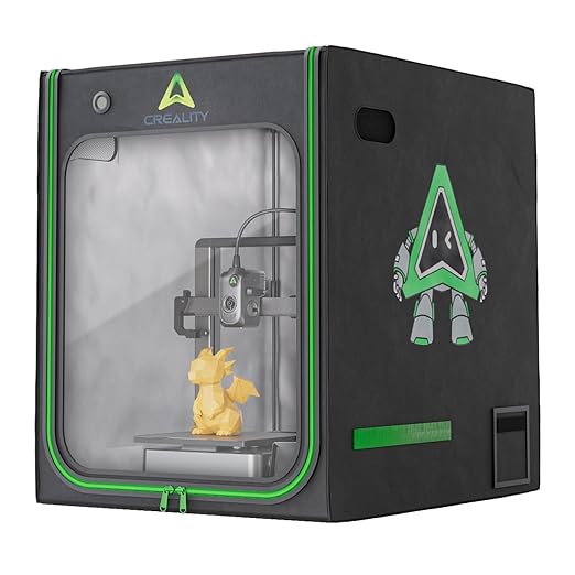 Creality 3D Printer Enclosure with Ventilation & LED Light 20.47"×23.62"×28.35" 3D Printer Cover Fireproof Constant Temperature Ender 3 Enclosure for Ender 3 V3 SE/Ender 3 V3/Ender 3 V4/Ender 3 Pro
