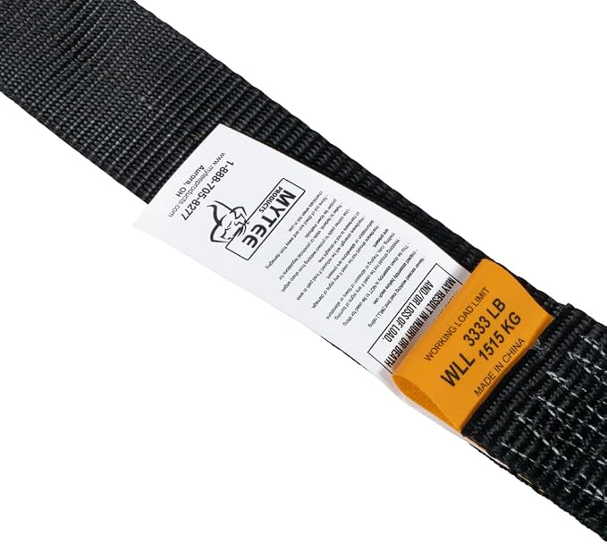 Mytee Products 10 Pack 2" x30' Black Ratchet Straps with Flat Hooks - 3,333 Lbs WLL - Heavy Duty Tie Down Ratchet Straps for Flatbed, Truck, Trailers, Cargo, Pickup