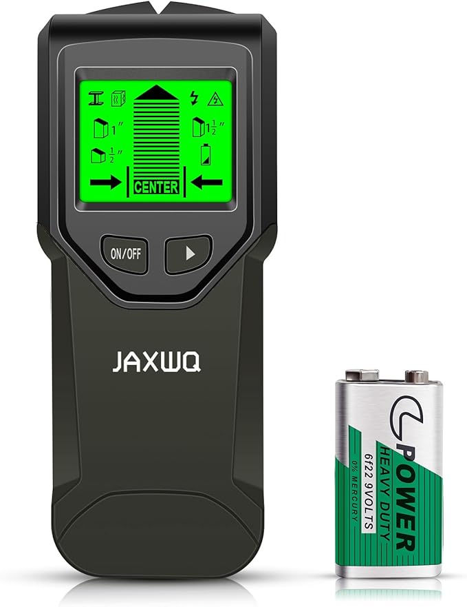 Stud Finder Wall Scanner - 5 in 1 Stud Finder Tool w/Smart Chip and HD LCD Display, Stud Detector Beam Finders for the Center and Edge of Wood AC Wire Metal Studs Joist Pipe (‎Bark)