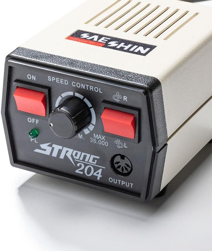 Superdental Micromotor Strong 204+102L Grinding Machine 35000RPM for Nail/Gem/Emerald/Wood/Jewelry