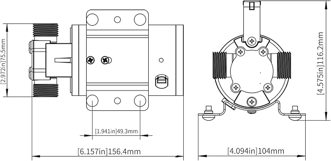 TIGEROAR 12V Water Pump Utility Water Transfer Pump 330 GPH RV Rain Pond with 6 ft. Suction Pump Hose and Replacement Kit for Water Transferring