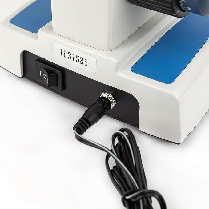 AmScope M158C-2L-E Digital Cordless Compound Monocular Microscope, WF10x and WF25x Eyepieces, 40x-1000x Magnification, Upper and Lower LED Illumination with Rheostat, Brightfield, Single-Lens Condenser, Coaxial Coarse and Fine Focus, Plain Stage, 110V ...