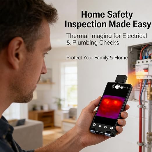 TIOP02-HK Type-C Thermal Camera for Android 32x32 | Ideal for home energy loss detection, DIY repairs, AC/fridge troubleshooting and daily routine inspection