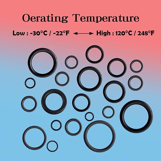 ZDBB 1280 Pcs 24 Size Rubber O-Ring Assortment Kit with Pick and Hook Set for Pressure Washer Faucet Plumbing OD 6mm-28mm