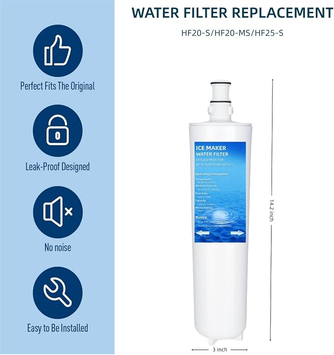 HF20-S HF20-MS HF25-S Water Filter Replacement Compatible with 3M High Flow Series Cartridge HF20-S, 5615103/HF20-MS, 5615109/HF25-S,5615203, Water Filtration System 3 Pack
